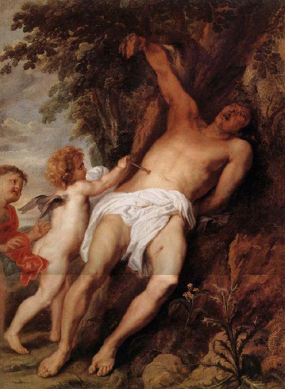 Anthony Van Dyck Saint Sebastien secouru par les anges